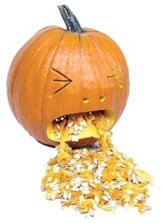 citrouille halloween qui vomit