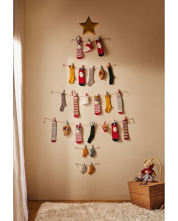 sapin de noel de chaussettes