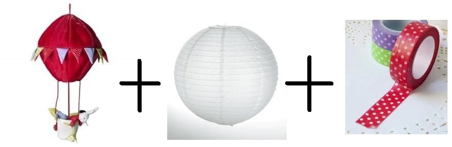 luminaire boule papier montgolfière