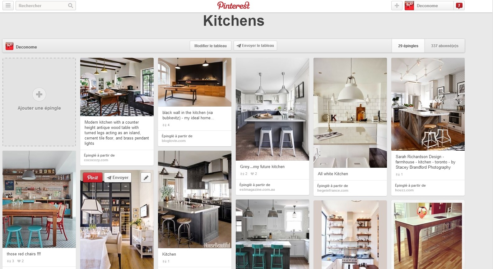 Ma page Déconome sur Pinterest 