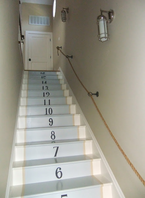 rampe d'escalier en cordage