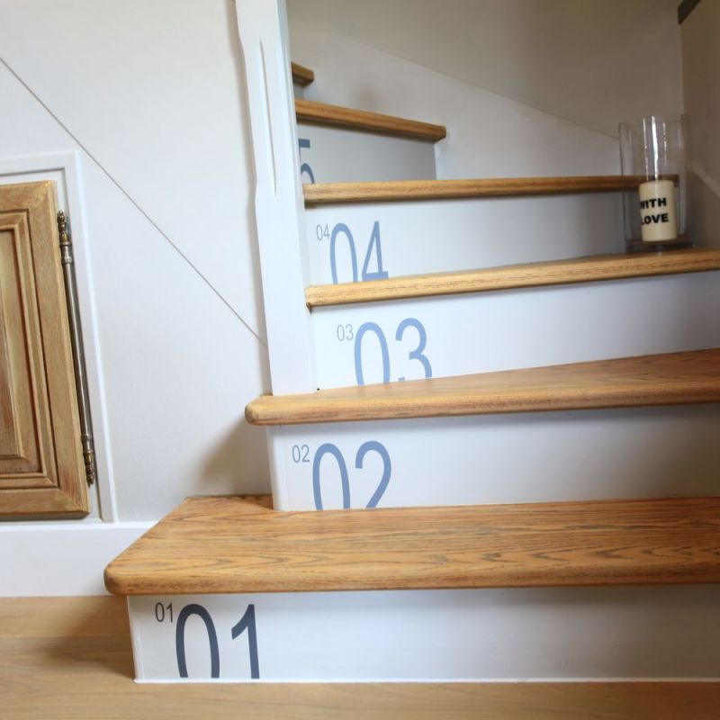 stickers chiffre pour escalier