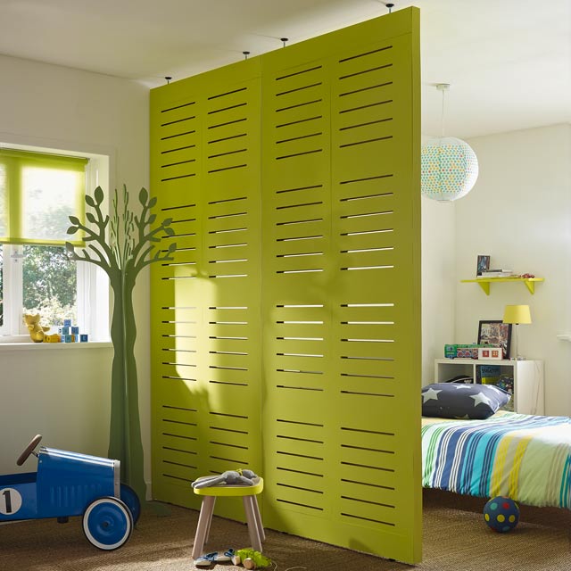 cloison en bois ajouree chambre enfant