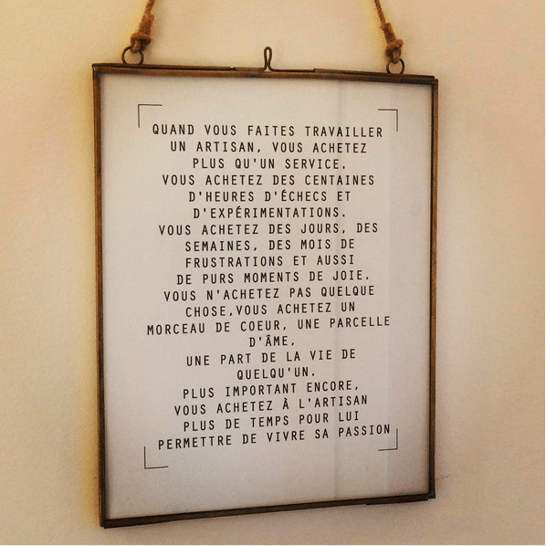 texte quand vous faites travailler un artisan