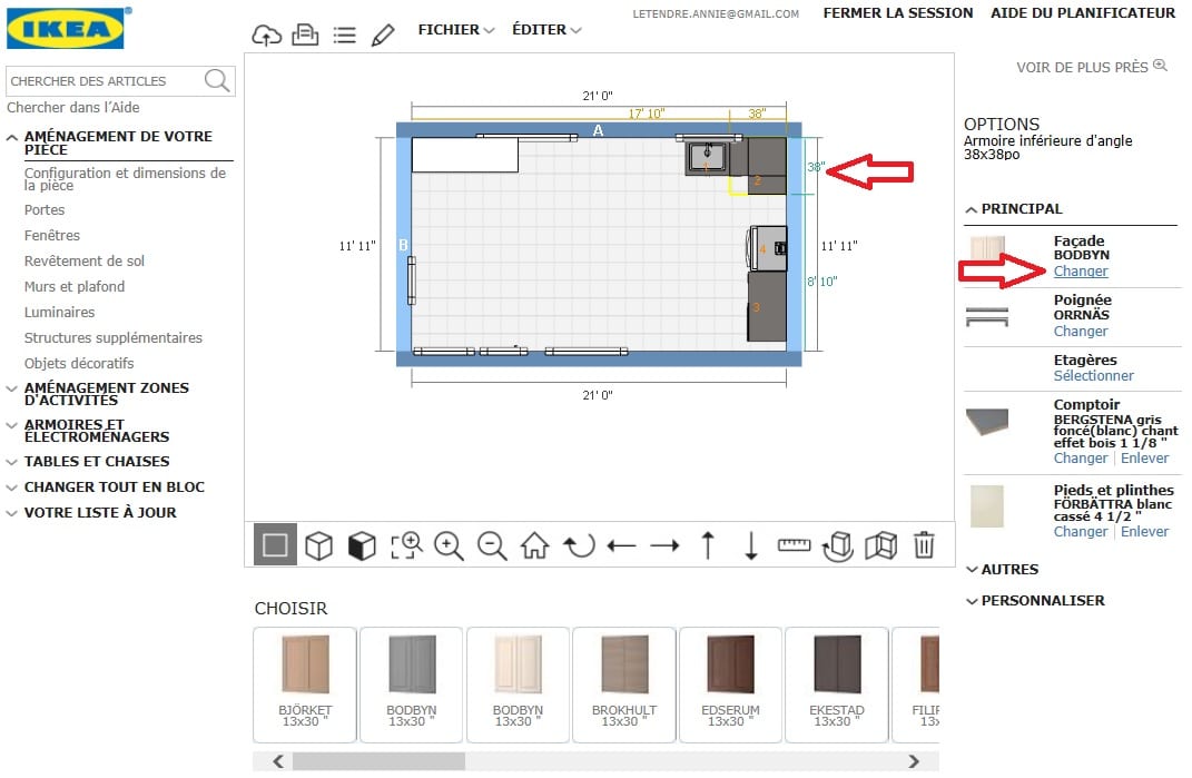 Utilisation planificateur IKEA