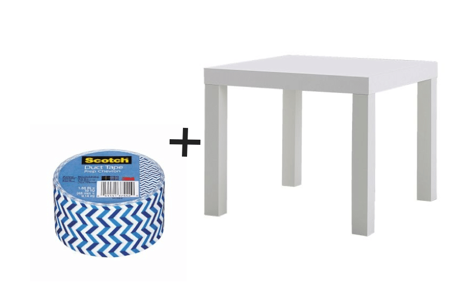 IKEA Hack Lack table and duct tape / Relooking de table Lack Ikea avec du duct tape - scotch