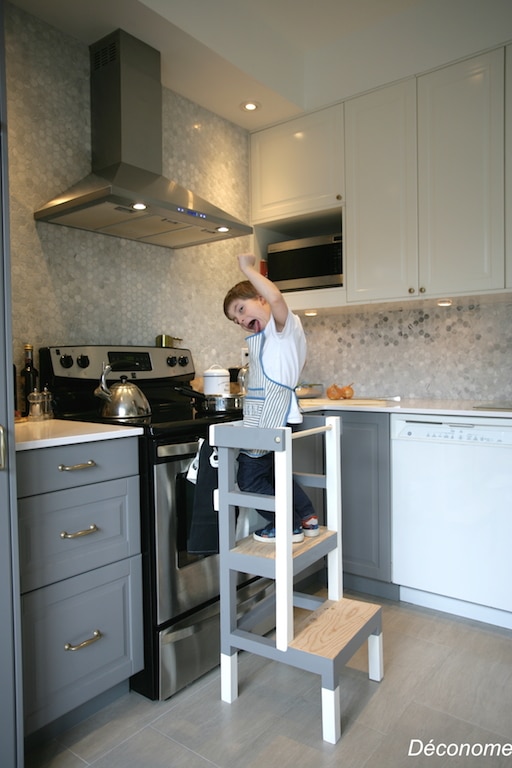 tabouret de cuisine pour enfant sécurité / DIY safe kitchen stool for kids