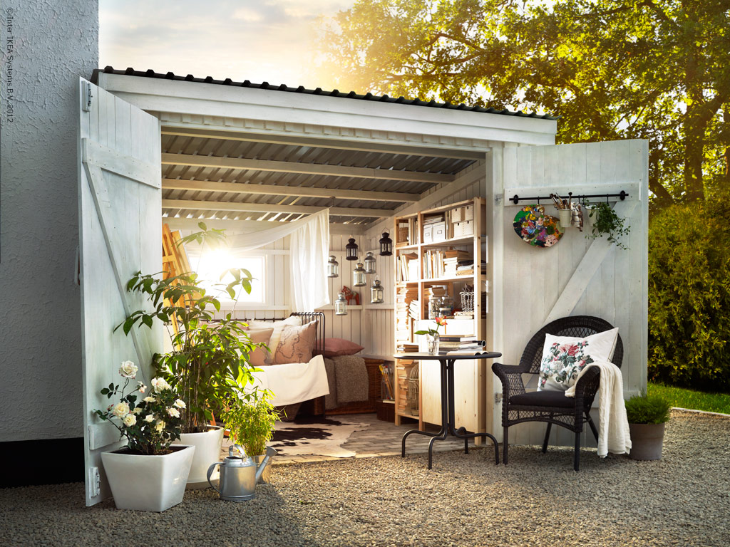 she shed / cabane aménagée lounge au fond du jardin