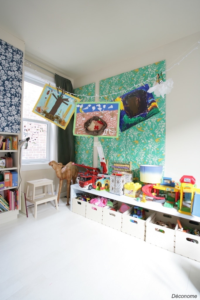 Recouvrir portes avec du tissu dans chambre d'enfants / kid's room with doors covered with fabric