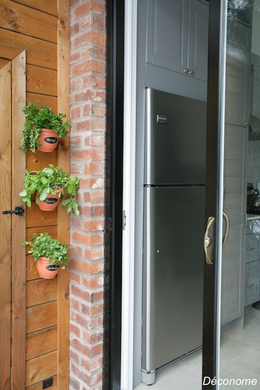 jardin vertical de fines herbes / vertical herb garden