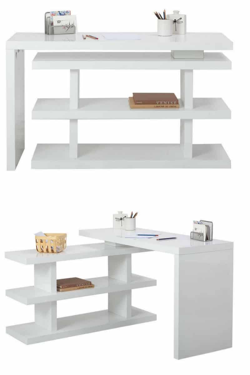 bureau etagere pivotant / swivel desk