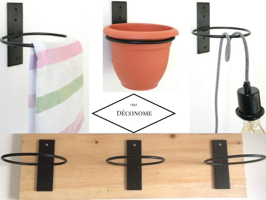 Support Pot De Fleurs Métal SUMNACON - 28 Cm Noir Intérieur/Extérieur
