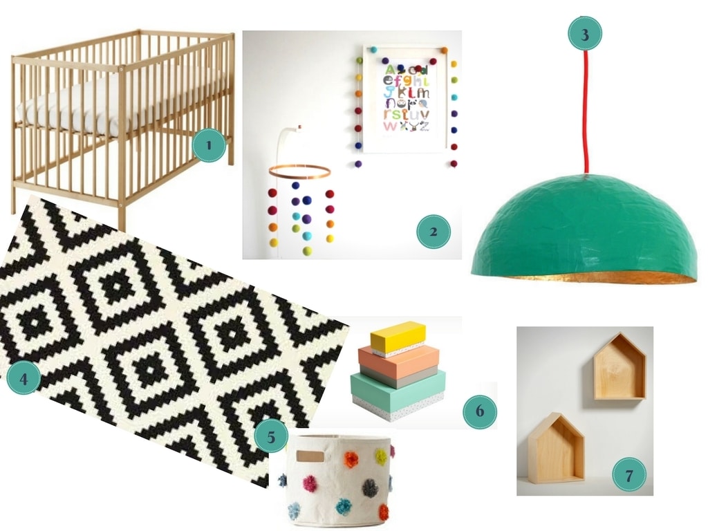 idées déco pour une chambre de bébé unisexe colorée 1 / decoration ideas for a nursery full of colors