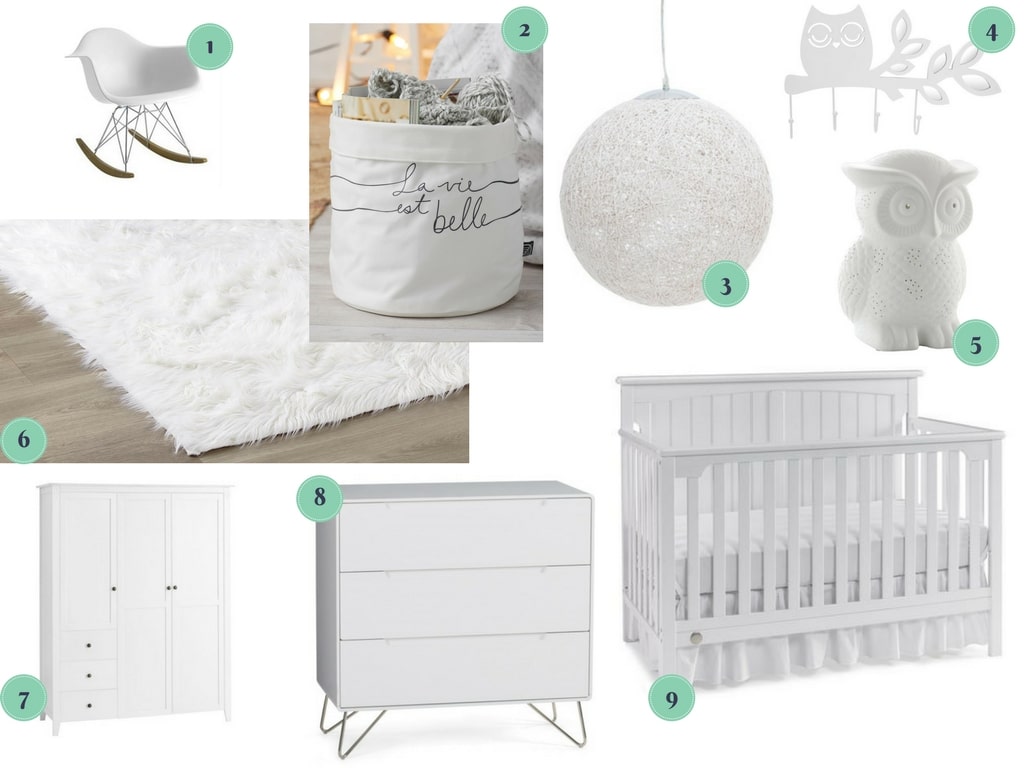 inspiration chambre bébé épurée blanche unisexe / white nursery