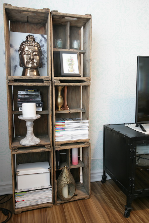 Fabriquer une bibliothèque avec des vieilles caisses en bois / Wood crate shelves