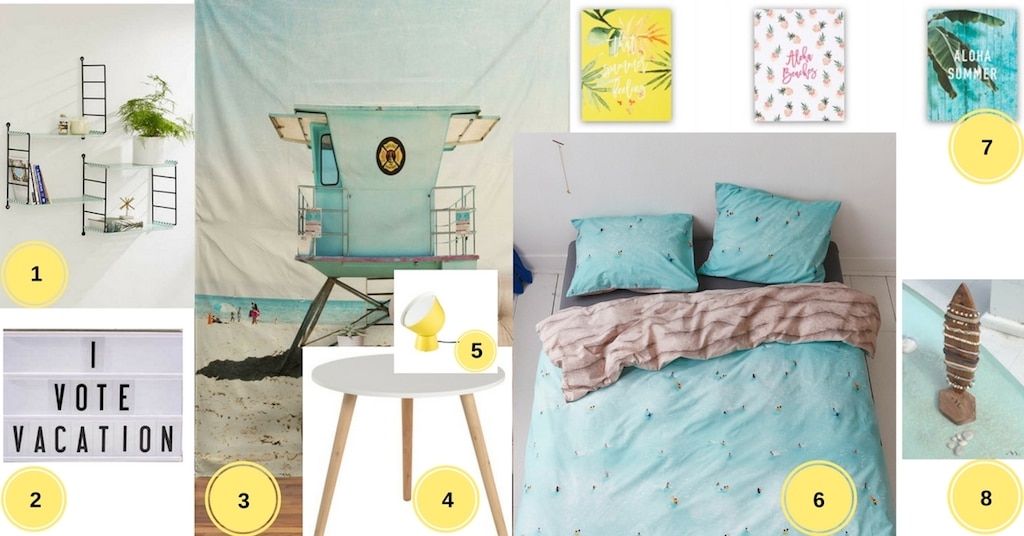 Planche d'inspiration chambre beach surf