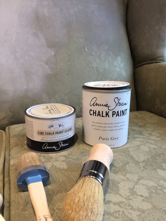 peinture canapé tissu chalk paint