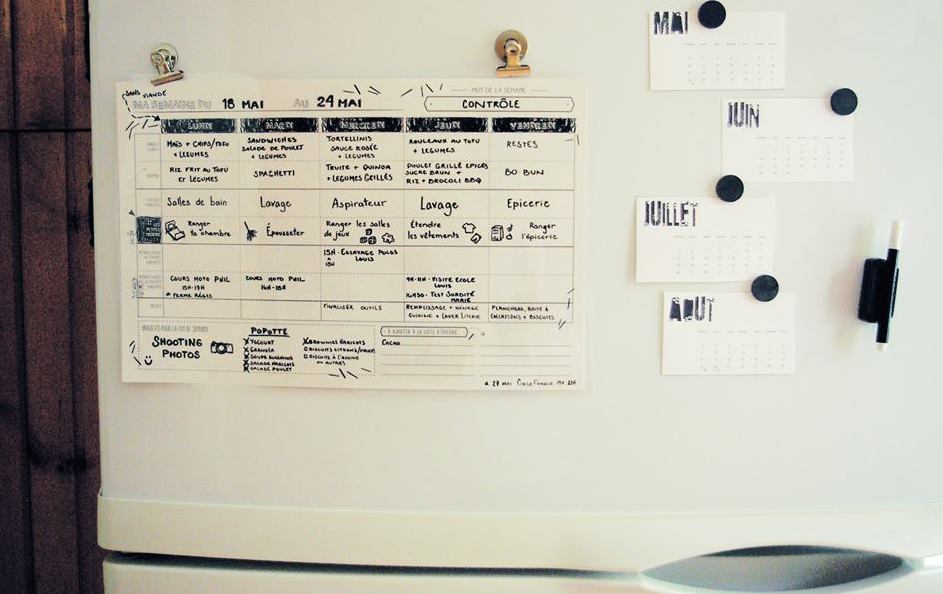 Planificateur familial calendrier facile pour toute la semaine de la famille