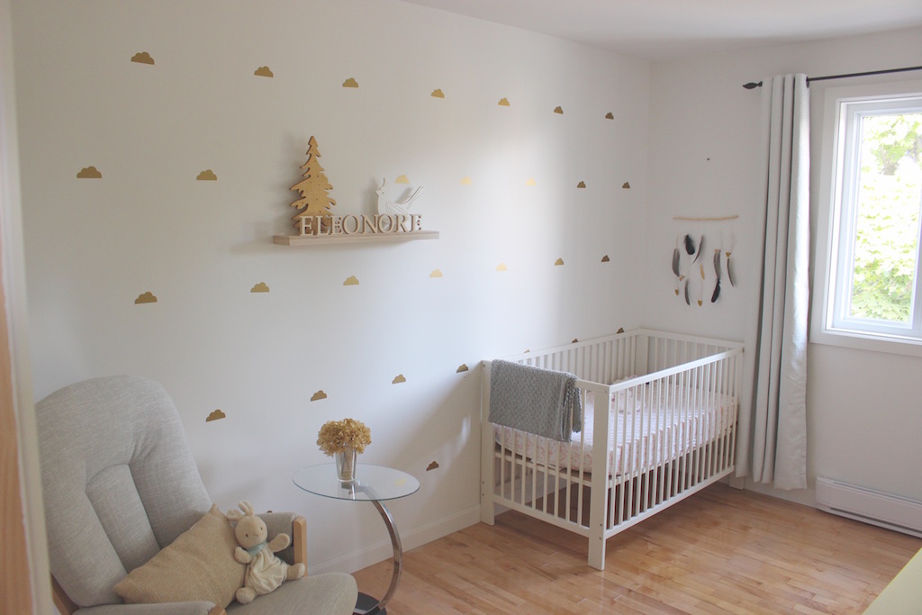 Décoration mots en bois planche à suspendre - chambre de bébé