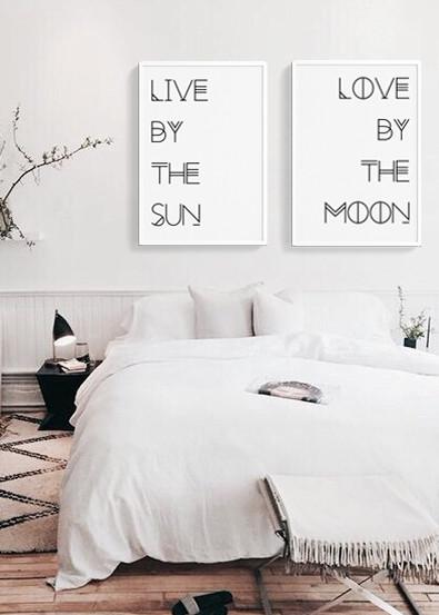 chambre à coucher boho chic et Affiches The Printable Concept