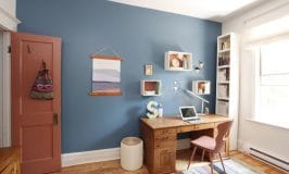 Mon bureau transformé avec la couleur Behr de l’année 2019