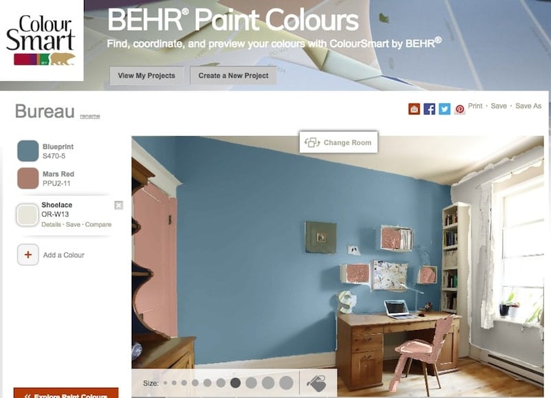 outil peinture photo Colour smart BEHR