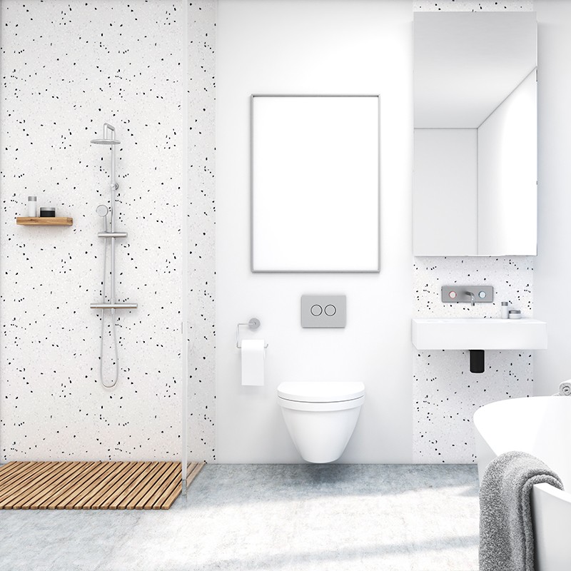 panneau mural imitation terrazzo