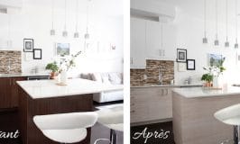 armoire adhésif wrap ma cuisine / Wrap my kitchen relooking