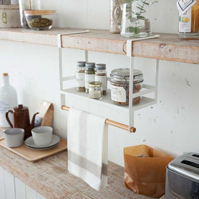 rangement cuisine sous tablette