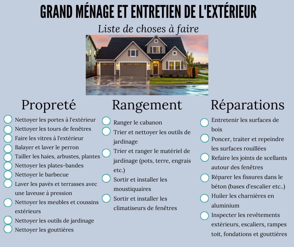 Grand ménage : liste pratique - Châtelaine