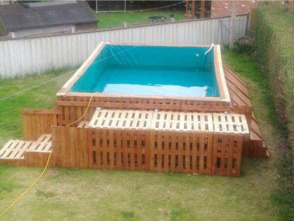 mini piscine en palettes