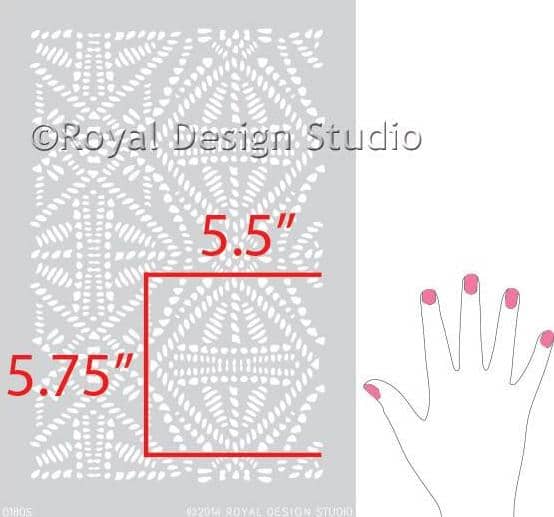 pochoir de style batik tribal Royal Design Studio Stencils