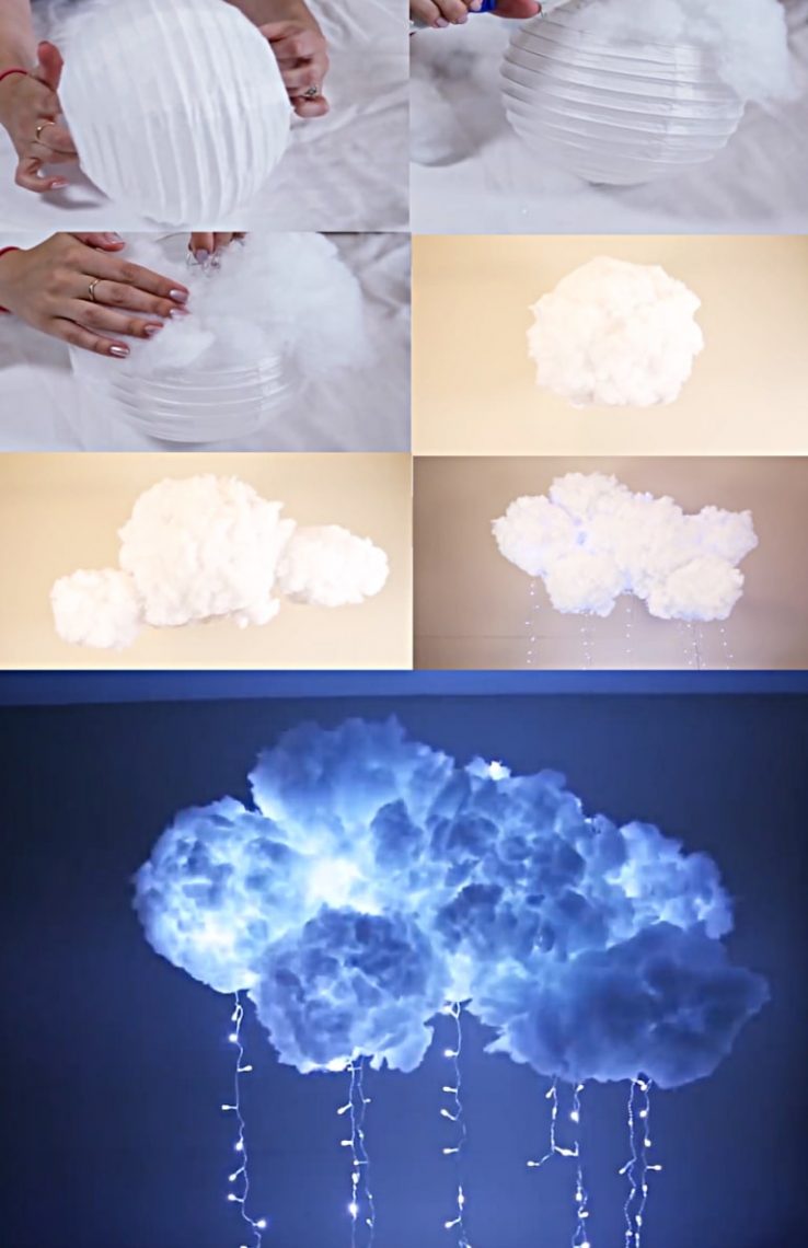 Faire un plafond de nuage LED dans une chambre d'ado - Déconome