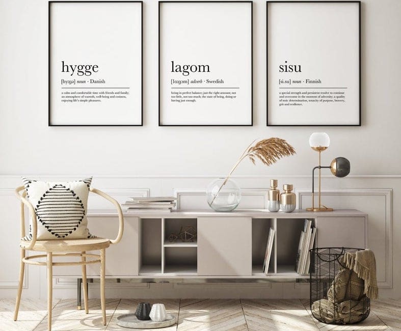 Affiches lagom sisu Hygge