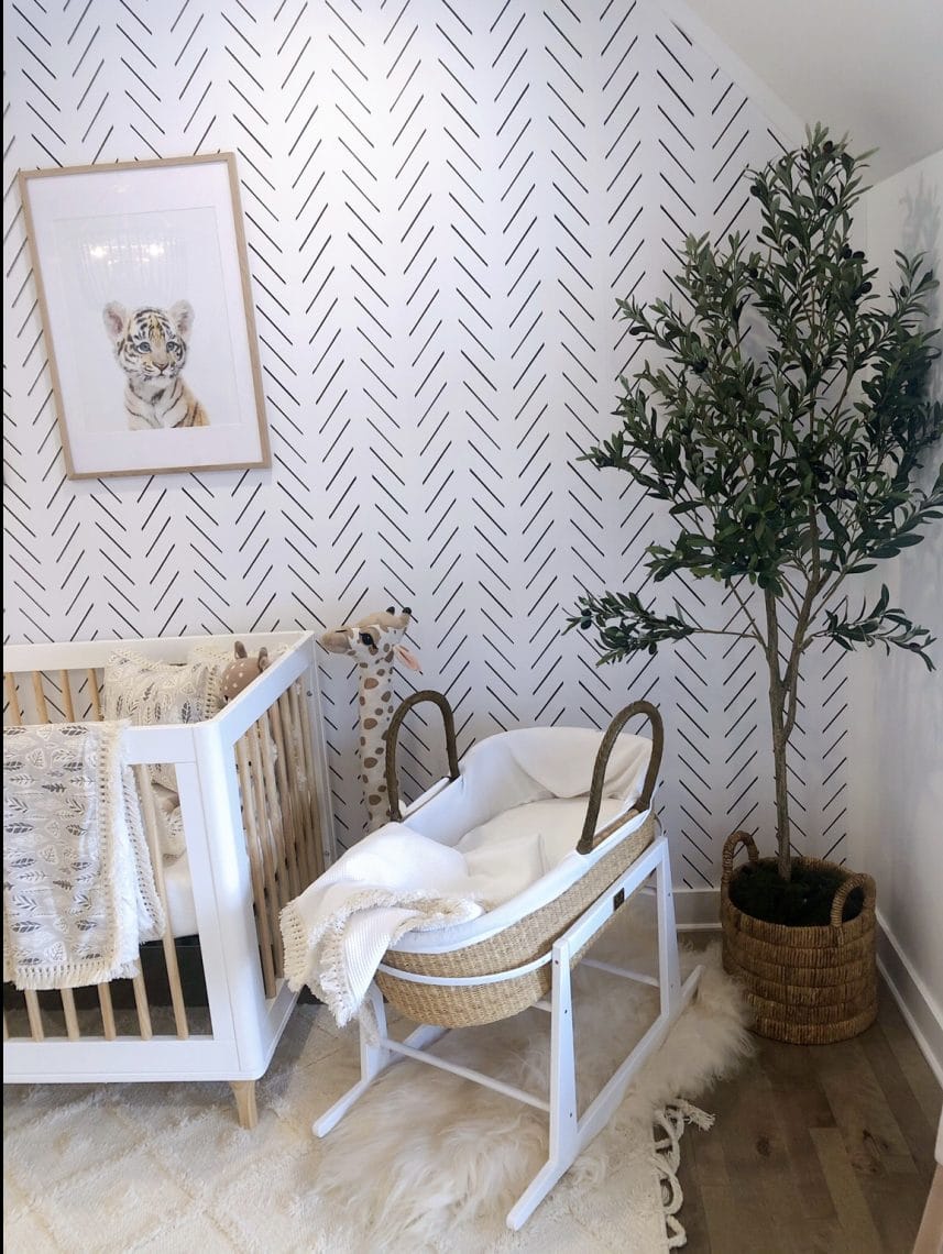 faux olivier chambre de bébé tendance 