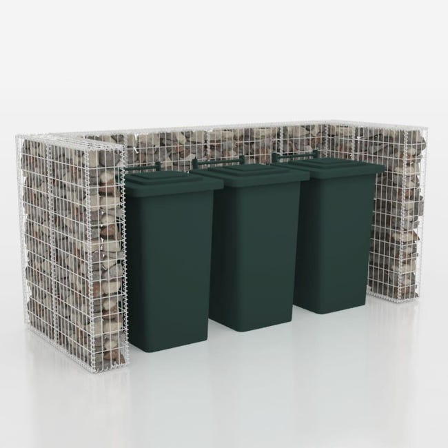 cadre de poubelles en gabion