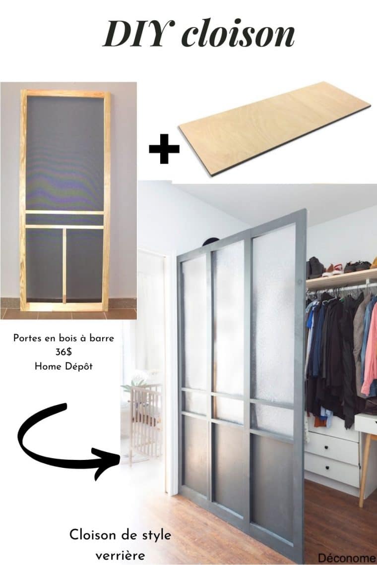 DIY cloison de garde robe de style walk in