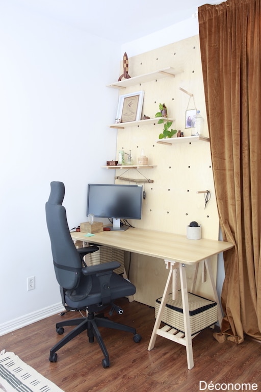 DIY pegboard géant bureau