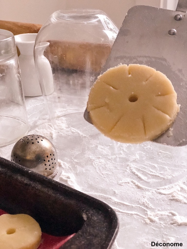 biscuits sablés aux amandes en forme de sapin