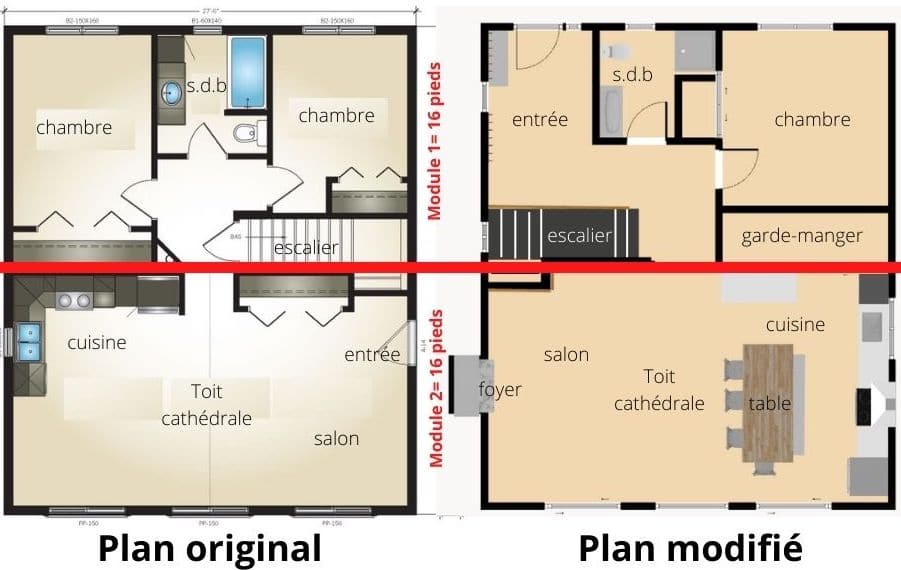 Plan maison préfabriquée profab personnalisée- modele Faucon