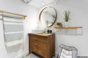 commode meuble lavabo en teck