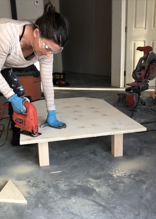 DIY table basse hexagonale