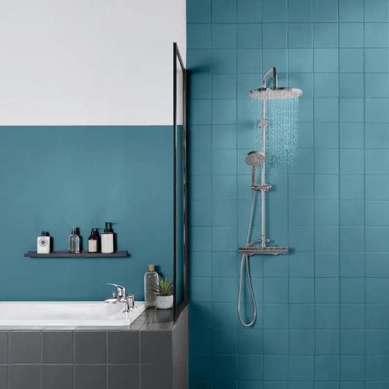 peindre murs douche salle de bain