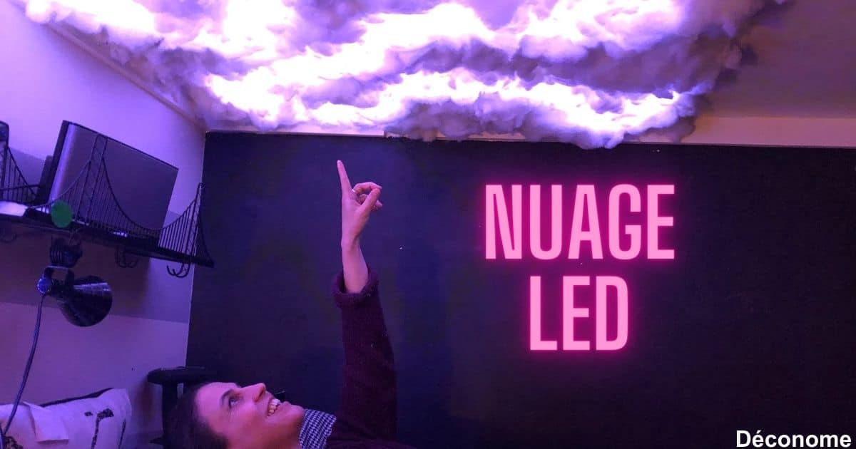 DIY nuage LED plafond chambre ado